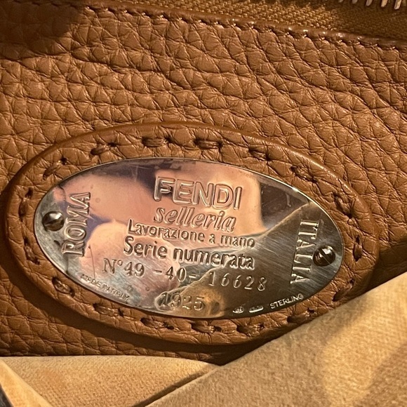 FENDI Peekaboo SMALL Black Saddle Brown Selleria Bag 1048 Hand-Sewn Topstitch - Picture 8 of 16